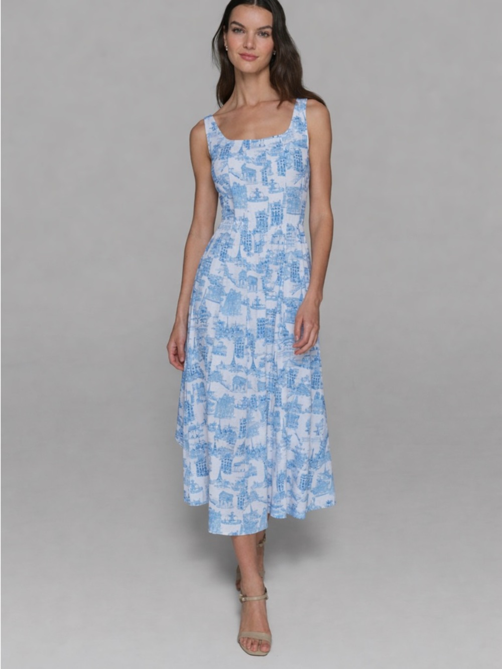 Karl Lagerfeld Paris Square-Neck Midi Dress